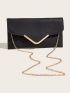 Metal Decor Flap Square Bag