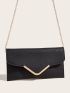 Metal Decor Flap Square Bag