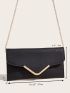 Metal Decor Flap Square Bag