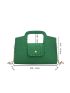 Crocodile Embossed Chain Square Bag