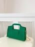 Crocodile Embossed Chain Square Bag