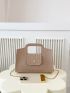 Crocodile Embossed Square Bag