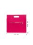 Neon Pink Crocodile Embossed Square Bag