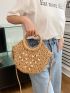 Shell Decor Straw Bag