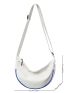 Contrast Binding Hobo Bag