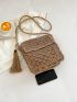 Tassel Decor Straw Bag