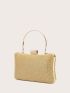 Mini Rhinestone Decor Chain Box Bag