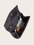 Glitter Decor Flap Chain Square Bag