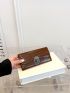 Crocodile Embossed Metal Lock Long Wallet