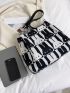 Rabbit Pattern Shoulder Tote Bag Chain PU For Daily Life