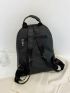 Minimalist Classic Backpack With Random Zipper Internal Non-woven Edging