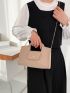 Crocodile Embossed Square Bag
