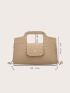 Crocodile Embossed Square Bag