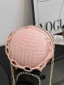 Mini Neon Pink Chain Circle Bag