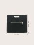 Crocodile Embossed Square Bag