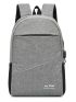 Men Letter Graphic Laptop Backpack