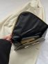 Crocodile Embossed Metal Decor Flap Envelope Bag