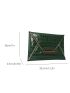 Crocodile Embossed Metal Decor Flap Envelope Bag