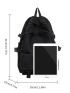 Men Letter Graphic Laptop Backpack
