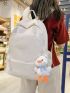 Letter Patch Pocket Front Backpack