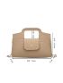 Crocodile Embossed Chain Square Bag