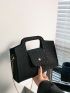 Crocodile Embossed Chain Square Bag