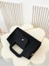 Crocodile Embossed Chain Square Bag
