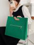 Crocodile Embossed Square Bag
