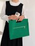 Crocodile Embossed Square Bag