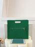 Crocodile Embossed Square Bag