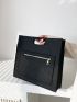 Crocodile Embossed Square Bag