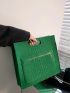 Crocodile Embossed Square Bag