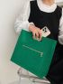Crocodile Embossed Square Bag