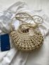 Twilly Scarf Decor Straw Bag