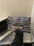 Zebra Striped Pattern Square Bag
