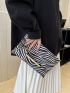 Zebra Striped Pattern Square Bag