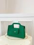 Crocodile Embossed Chain Square Bag