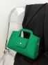 Crocodile Embossed Chain Square Bag