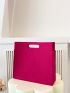 Neon Pink Crocodile Embossed Square Bag