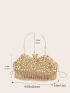 Rhinestone Decor Chain Box Bag, Perfect Bride Purse For Wedding, Prom & Party Events