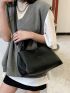 Litchi Embossed Square Bag
