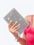 Rhinestone Decor Chain Evening Bag
