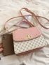 Studded Decor Flap Square Bag