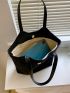 Large Capacity Double Handle Quilted Shoulder Tote Bag For Female
