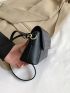 Crocodile Embossed Flap Square Bag