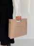 Crocodile Embossed Square Bag