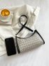 Plaid Pattern Baguette Bag