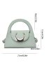 Metal Decor Baguette Bag