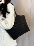 Large Capacity Double Handle Quilted Shoulder Tote Bag For Female