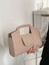 Crocodile Embossed Chain Square Bag